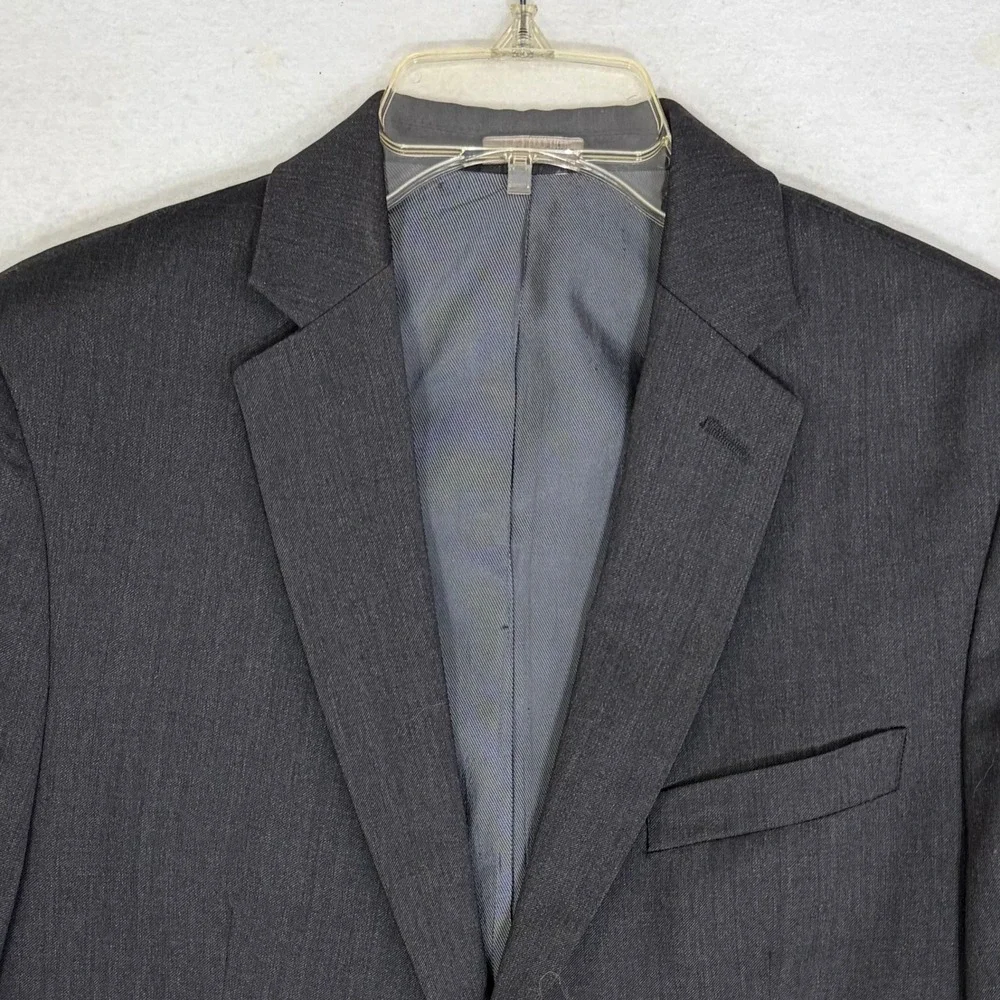 Banana Republic Tailored Suit Men 38S 31x29 Charcoal Gray Cerruti Italia Fabric